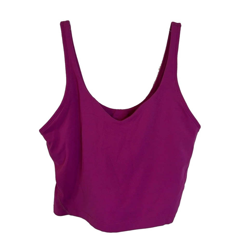 Lululemon Align Crop Bra Tank Top Size 6 Fuchsia hot pink